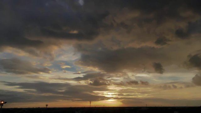 Dramatic atmosphere Time lapse footage video clip of beautiful sunset sky and clouds.
