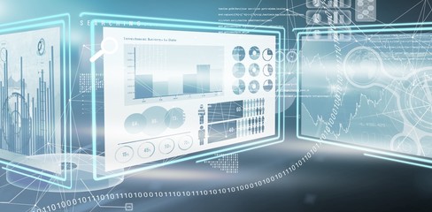 Composite image of composite image of business diagrams