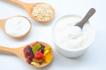 Homemade fresh yogurt Health food
