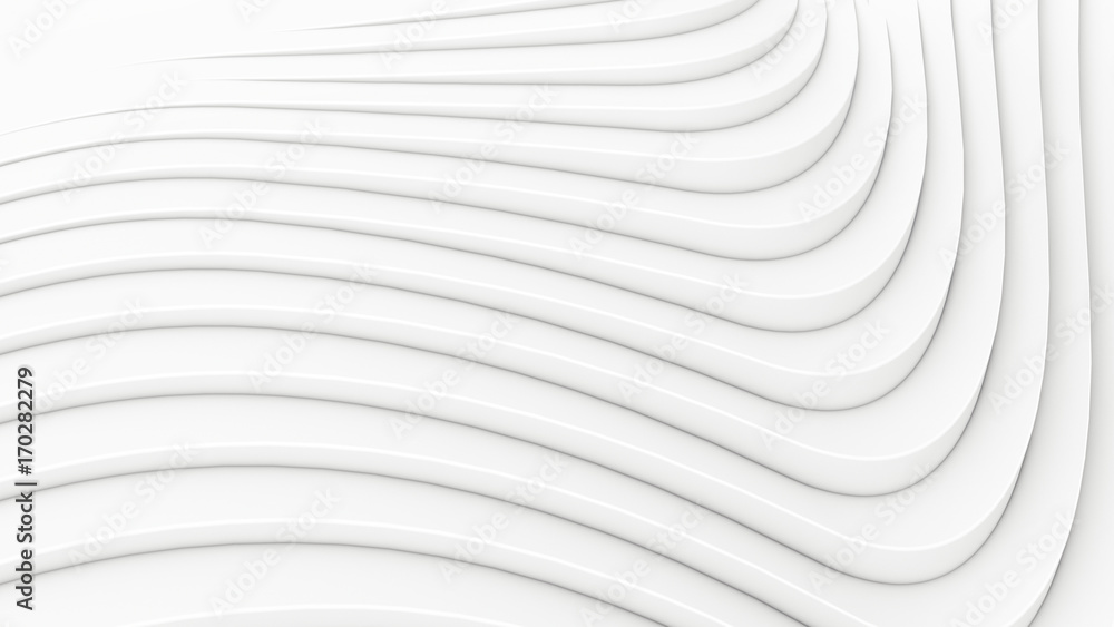 Poster Wave band abstract background surface 3d rendering