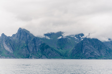 Mountain landscapes on the Norwegian Sea