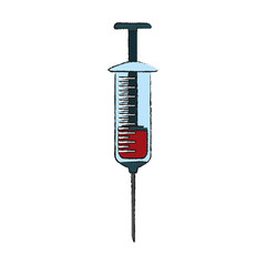 Medical syringe isolated icon vector illustration graphic design