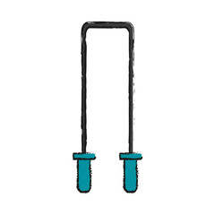 Jump lace isolated icon vector illustration graphic design