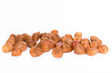 Fototapeta premium Nuts on a white background 