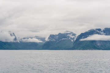 Mountain landscapes on the Norwegian Sea