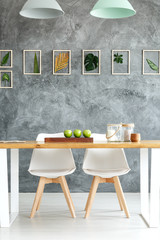 Loft with botanic decorations