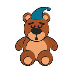 Cute teddy bear icon vector illustration graphic design
