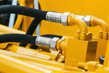 pipes and the hydraulic system of the tractor or excavator