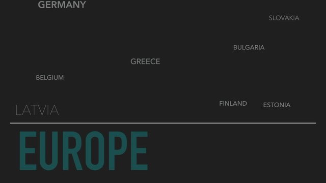 Word Europe with synonym