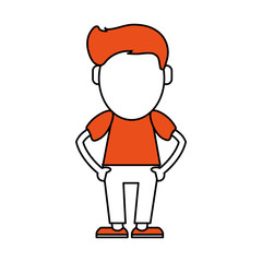 Man face cartoon icon vector illustration graphic design