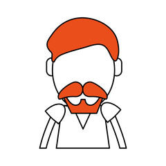 Hipster cute cartoon icon vector illustration graphic design