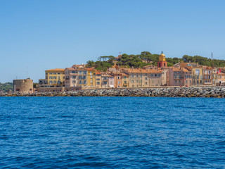An overview of the town of Saint Tropez.
