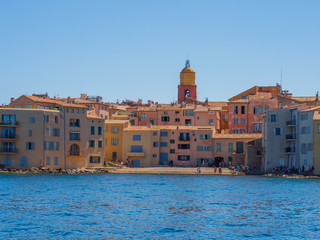 An overview of the town of Saint Tropez.