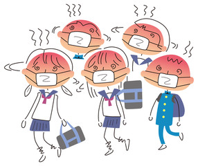 集団感染した学生