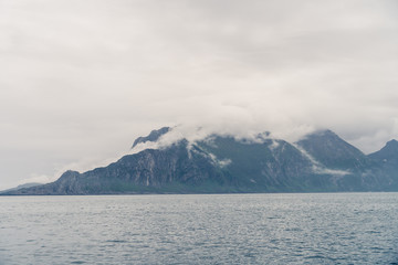 Mountain landscapes on the Norwegian Sea