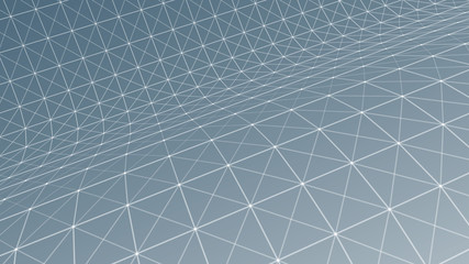 Wireframe polygonal landscape