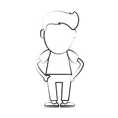 Hipster cute cartoon icon vector illustration graphic design