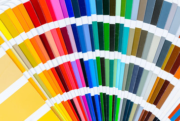close-up of color guide spread out like a fan studio