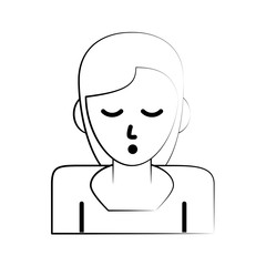 Woman sleeping cartoon icon vector illustration graphic design