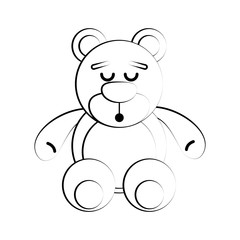 Cute teddy bear icon vector illustration graphic design
