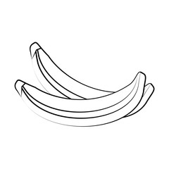 Sweet bananas fruit icon vector illustration graphic design