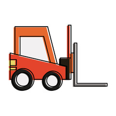 Forklift cargo vehicle icon vector illustration graphic design