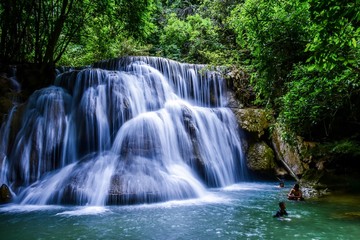Fototapeta na wymiar beautiful waterfall and nice nature