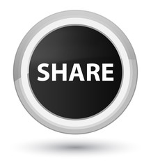 Share prime black round button
