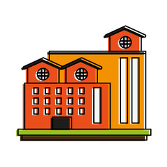 Industrial plant factory icon vector illustration graphic design