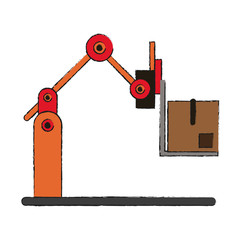Forklift cargo vehicle icon vector illustration graphic design