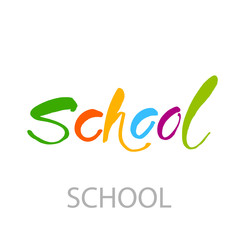 Fototapeta premium school lettering template