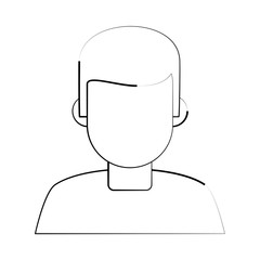 Man faceless cartoon icon vector illustration graphic design