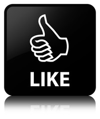 Like black square button