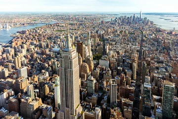 Wall murals Empire State Building Aerial view of the skyscrapers of Midtown Manhattan New York City
