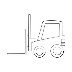 Forklift cargo vehicle icon vector illustration graphic design