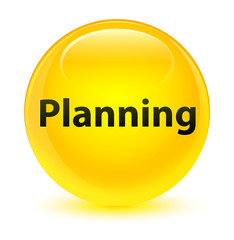 Planning glassy yellow round button