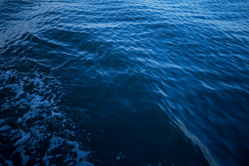 Blue color abstract background of liquid wave based on water wave