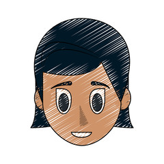 Young woman cartoon icon vector illustration graphic design