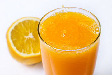 Pouring orange juice