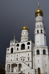Fototapeta na wymiar images of the churches in cathedral square inside the kremlin