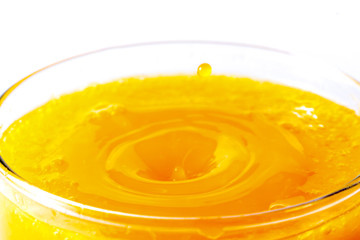 Pouring orange juice