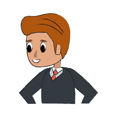 Young man cartoon icon vector illustration graphic design