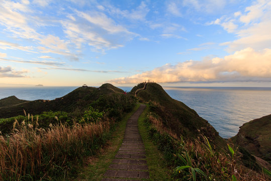 quiet sunset near the ocean taiwan