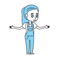 Young woman cartoon icon vector illustration graphic design