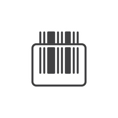 Barcode scanner icon vector, filled flat sign, solid pictogram isolated on white. Symbol, logo illustration. Pixel perfect vector graphics
