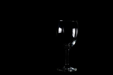 wine glass shape in black 