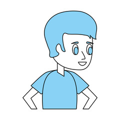 Young man cartoon icon vector illustration graphic design