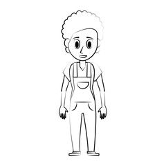 Young man cartoon icon vector illustration graphic design