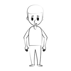 Young man cartoon icon vector illustration graphic design