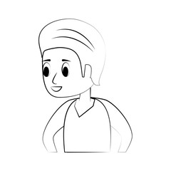 Young man cartoon icon vector illustration graphic design